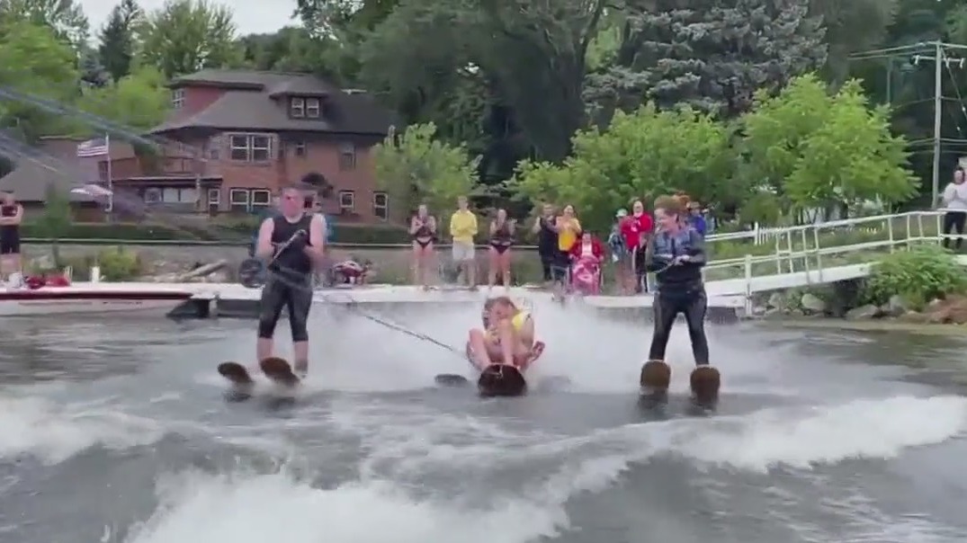Pewaukee Lake adaptive water skiing clinic